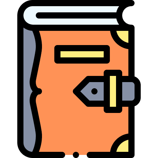 Classical study library literature icon