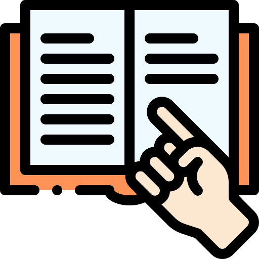 Book reading read school icon