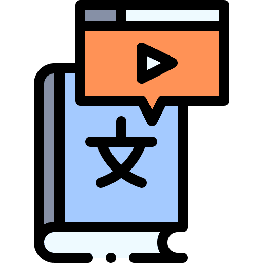 Language writing elearning dictionary icon