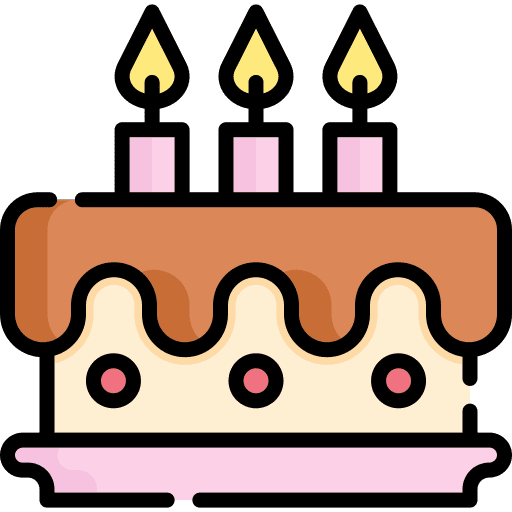 Cake dessert celebration bakery icon