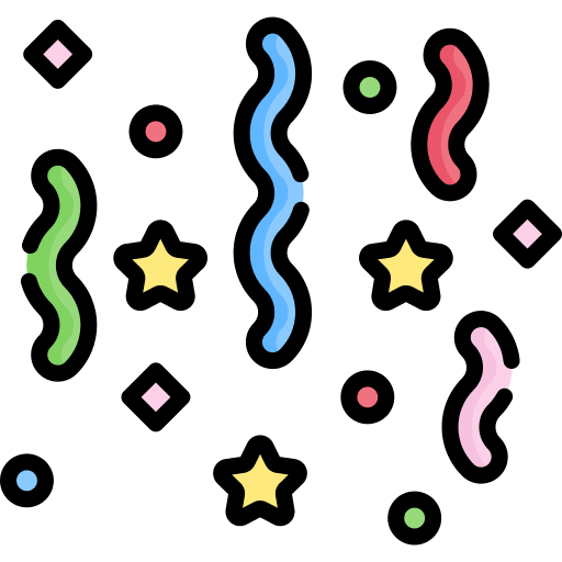 Confetti confetti fun party popper icon