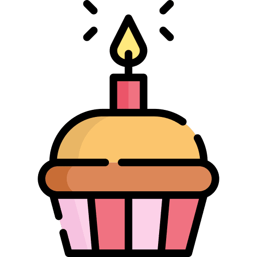 Cupcake bakery birthday and party sweet icon