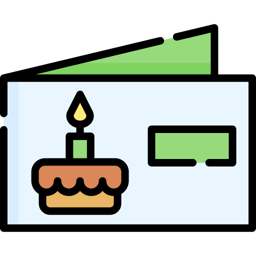 Greeting card files and folders invitation celebration icon
