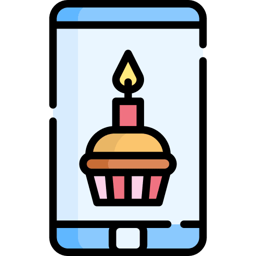 Invitation cupcake technology communications icon