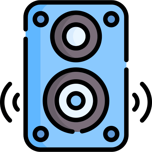 Speaker music and multimedia party audio icon