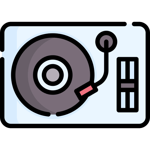 Turntable electronics music record vinyl icon