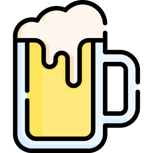 Beer pint pub food and restaurant icon