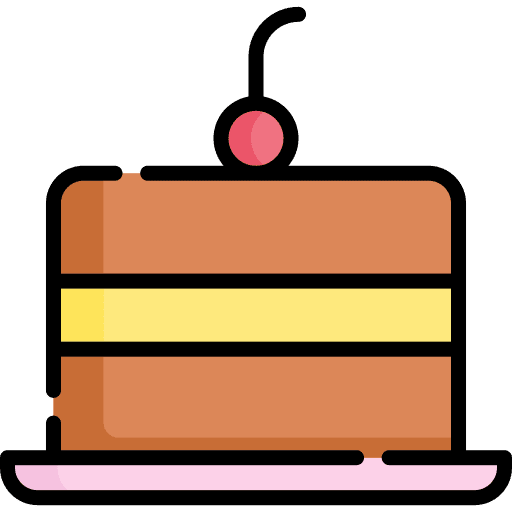 Cake dessert food and restaurant bakery icon