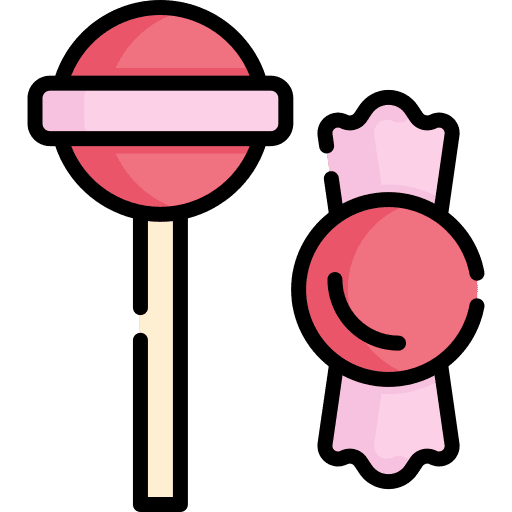 Candies food and restaurant sugar stick icon
