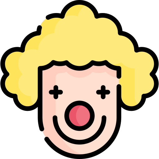 Clown funny uniform carnival icon