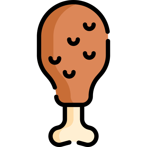 Fried chicken chicken leg food and restaurant junk food icon