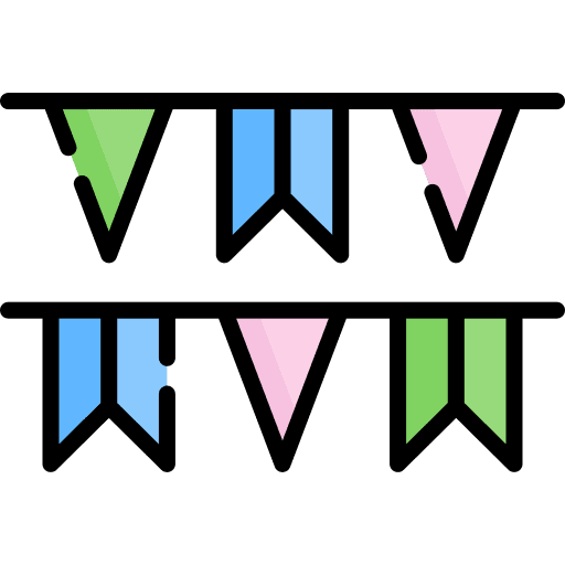 Garlands birthday and party garlands flags icon