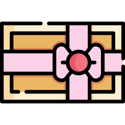 Gift box gift bow icon