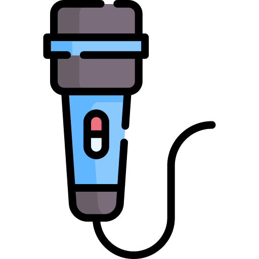 Microphone sing karaoke music and multimedia icon