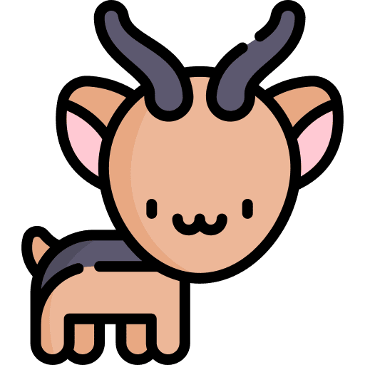 Antelope animals mammal zoo icon