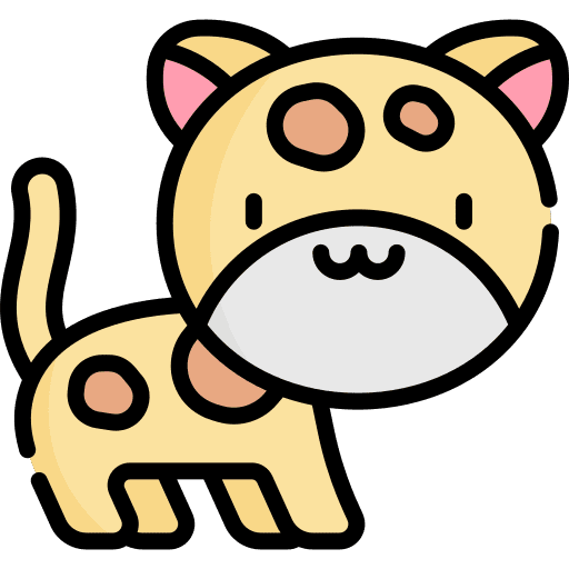 Cheetah safari mammal animals icon