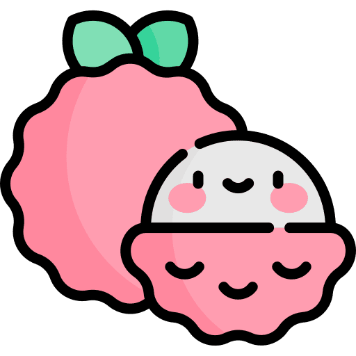 Lychee vegan lychee healthy food icon