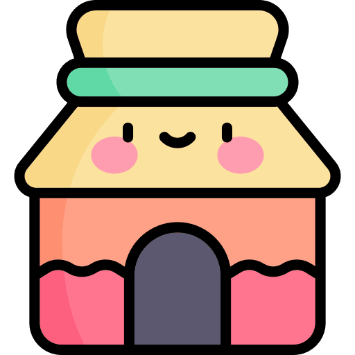 Hut architecture and city cabin house icon