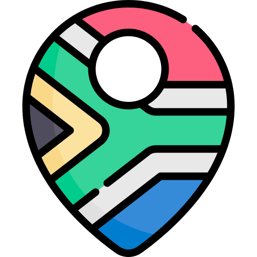 Location pin south africa maps and location placeholder icon