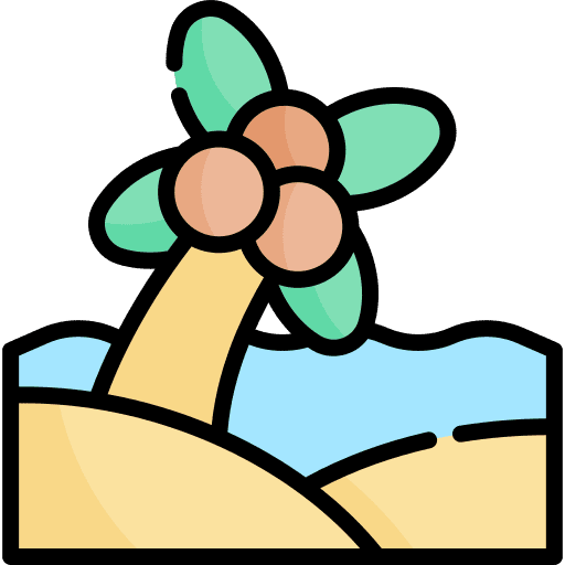 Oasis water nature beach icon