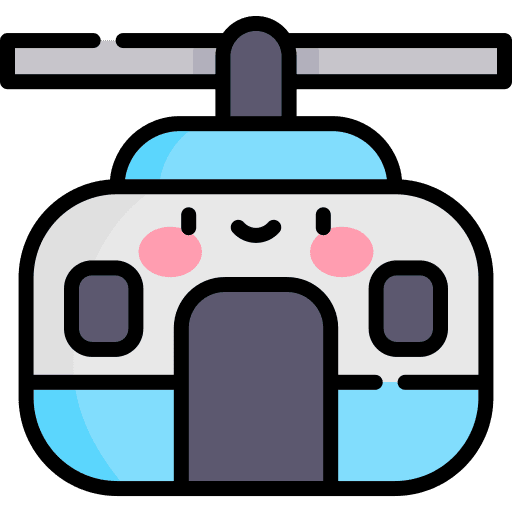 Cableway lift transport elevation icon