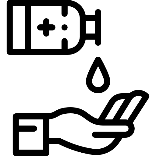 Hydroalcoholic gel antibacterial gel healthcare and medical alcohol gel icon