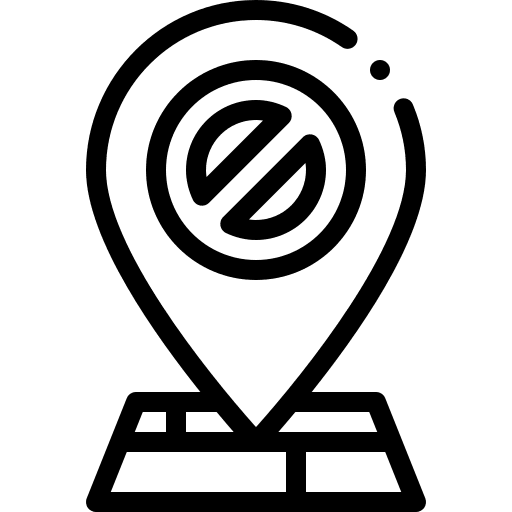 Location sign cross location icon