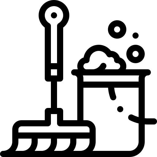 Mop floor household cleaning tools icon
