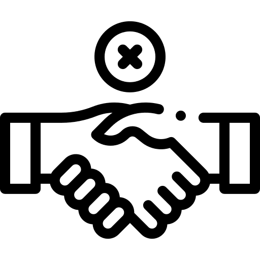 No handshake healthcare and medical signaling avoid icon