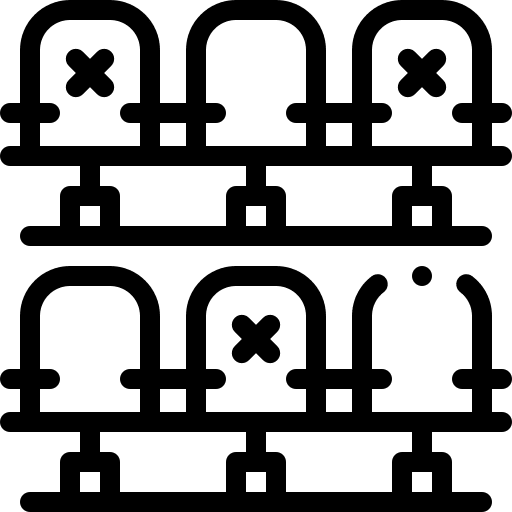 Keep distance sit down seat bench icon