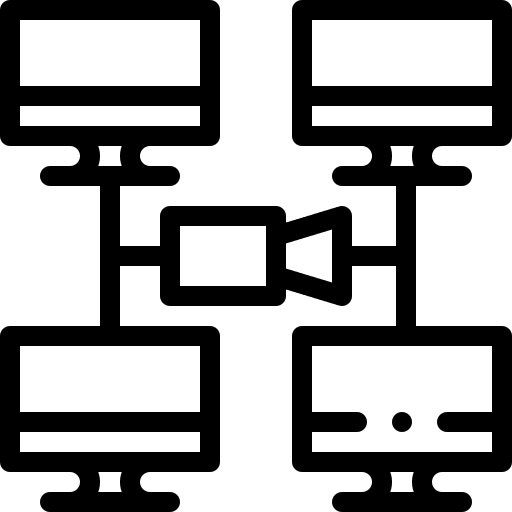 Online meeting people communications online meeting icon