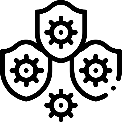 Shield covid disease shield icon