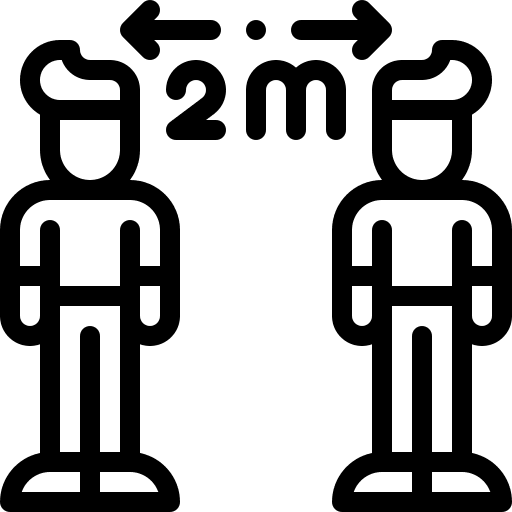 Social distancing coronavirus social healthcare and medical icon