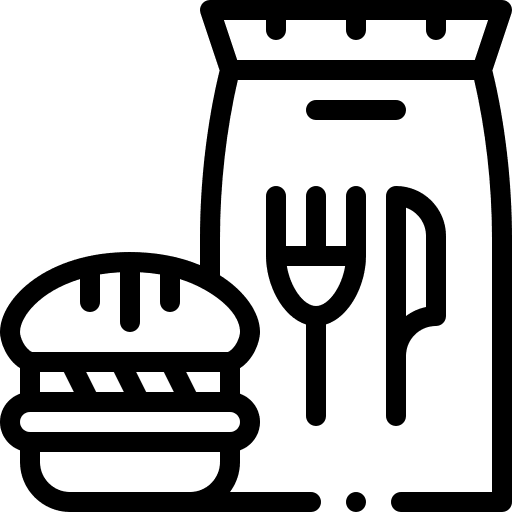 Take away packaging shopping bag take away icon