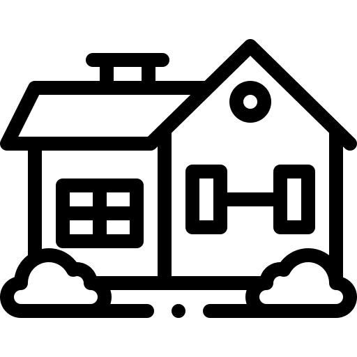 Workout activities home house icon