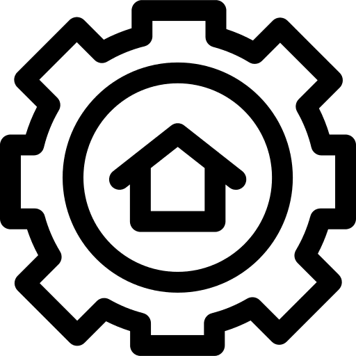 Home smart house home cogwheel icon