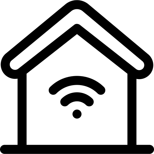 Smart home home automation wifi signal technology icon