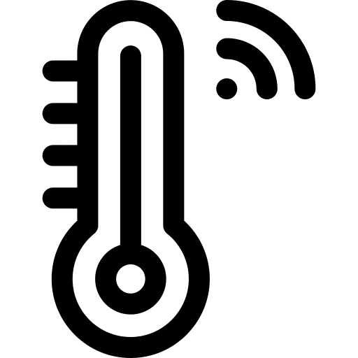 Thermostat smart house home automation technology icon