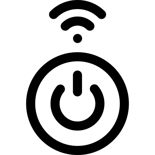 Turn off smart home power button wifi signal icon