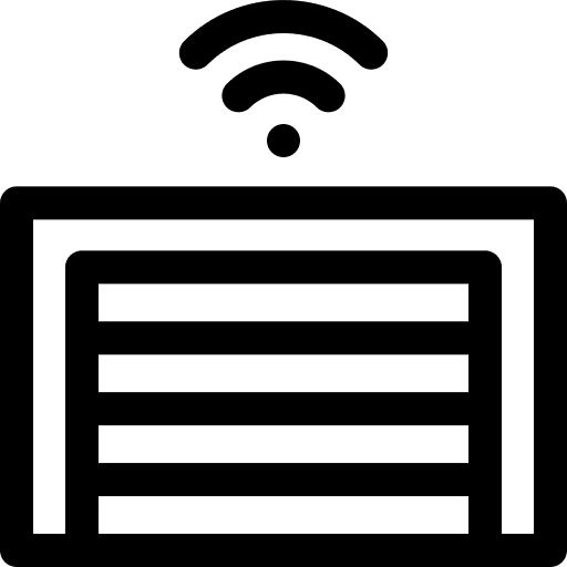 Smart garage technology home automation wifi signal icon