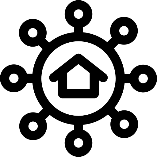 Smart home electronics networking home automation icon