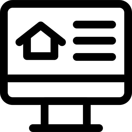 Computer house control technology monitor icon