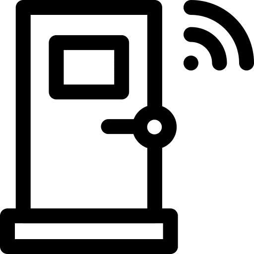 Smart door smart house electronics security icon