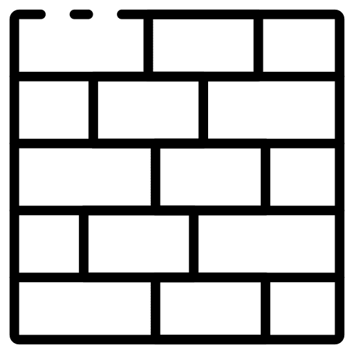 Brick wall security texture protection icon