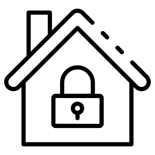 House security house padlock icon