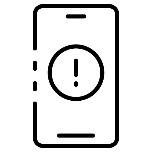 Mobile phone mobile phone security alert icon