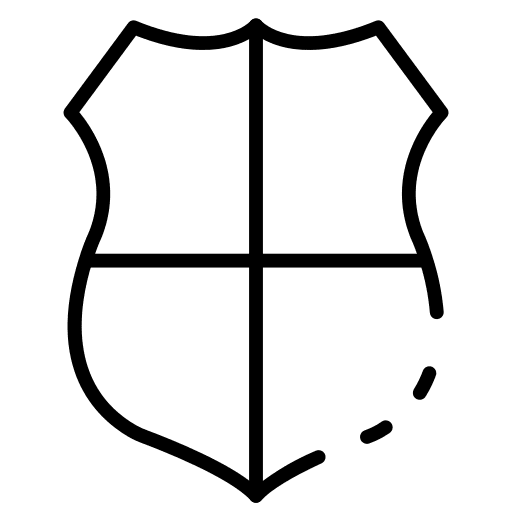 Shield protection defense security icon