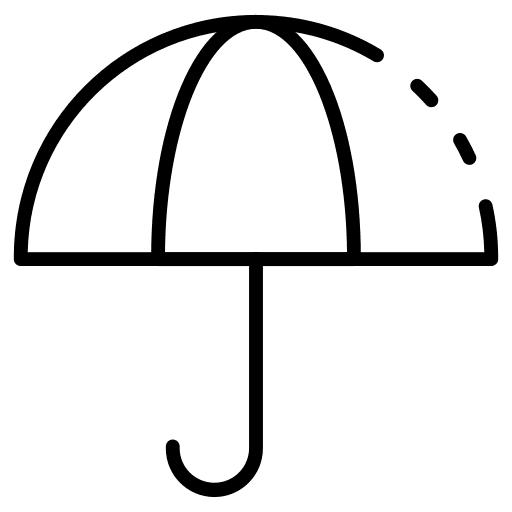 Umbrella protection umbrella security icon