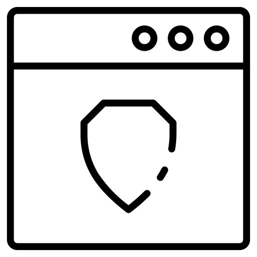 Web browser web browser shield security icon