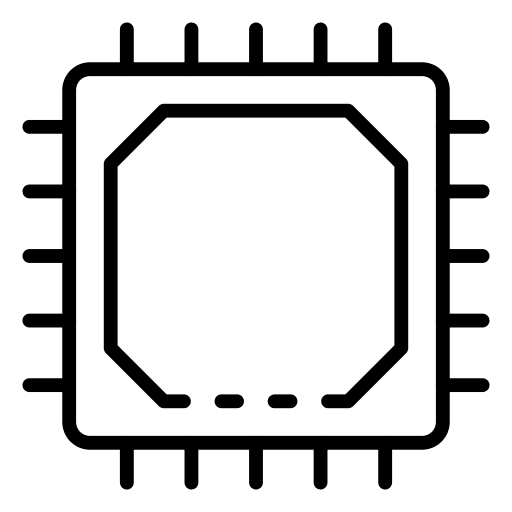 Cpu technology soc electronic icon